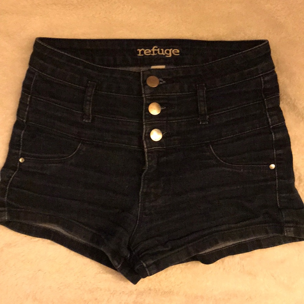 High-Waisted Denim Shorts